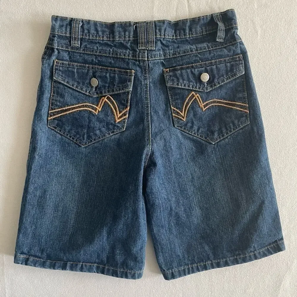 Denim Jean Shorts Boys Size 12 Cotton back cargo pockets